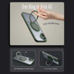 For iPhone 16 Plus Kalebol 360-degree Rotating MagSafe Magnetic Holder Phone Case(Green) - Image 4