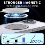 For iPhone 16 Plus Kalebol 360-degree Rotating MagSafe Magnetic Holder Phone Case(Titanium Grey) - Image 2