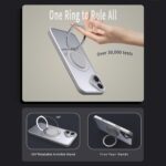 For iPhone 16 Plus Kalebol 360-degree Rotating MagSafe Magnetic Holder Phone Case(Titanium Grey) - Image 4