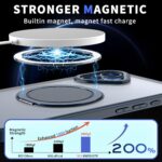 For iPhone 16 Plus Kalebol 360-degree Rotating MagSafe Magnetic Holder Phone Case(Blue) - Image 2