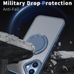 For iPhone 16 Plus Kalebol 360-degree Rotating MagSafe Magnetic Holder Phone Case(Blue) - Image 3