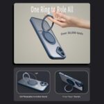 For iPhone 16 Plus Kalebol 360-degree Rotating MagSafe Magnetic Holder Phone Case(Blue) - Image 4