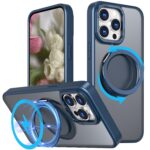 For iPhone 16 Pro Kalebol 360-degree Rotating MagSafe Magnetic Holder Phone Case(Blue)