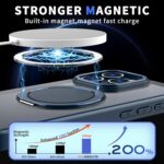 For iPhone 16 Pro Kalebol 360-degree Rotating MagSafe Magnetic Holder Phone Case(Blue) - Image 2