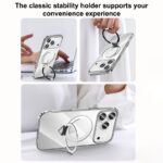 For iPhone 17 Pro SULADA Electroplated Transparent MagSafe Holder Phone Case(Black) - Image 5