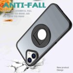 For iPhone 16 Rotating Ring Magnetic Holder Phone Case(Black) - Image 3