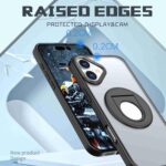 For iPhone 16 Rotating Ring Magnetic Holder Phone Case(Black) - Image 5