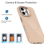 For iPhone 16 Bright Color Imitation Camera Bracket Magsafe Phone Case(Summit Stone) - Image 6