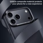For iPhone 17 Pro Max Carbon Fiber Kevlar MagSafe Magnetic Phone Case(Black) - Image 4