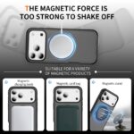 For iPhone 17 Pro Max Skin Feel Translucent PC Gear Holder C MagSafe Phone Case(Bright Grey + Black) - Image 7