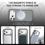 For iPhone 17 Pro Max Skin Feel Translucent PC Gear Holder C MagSafe Phone Case(Bright Grey+Grey) - Image 7