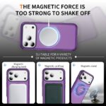For iPhone 17 Pro Max Skin Feel Translucent PC Gear Holder C MagSafe Phone Case(Bright Purple + Purple) - Image 7