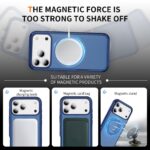 For iPhone 17 Pro Max Skin Feel Translucent PC Gear Holder C MagSafe Phone Case(Transparent Blue + Royal Blue) - Image 7