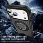 For iPhone 17 Pro Max Carbon Fiber Gear Holder C Type MagSafe Phone Case(Black) - Image 6