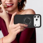 For iPhone 17 Pro Max Carbon Fiber Gear Holder C Type MagSafe Phone Case(Black) - Image 8