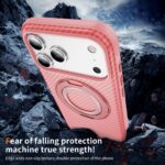 For iPhone 17 Pro Max Carbon Fiber Gear Holder C Type MagSafe Phone Case(Bright Pink + Pink) - Image 6