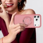 For iPhone 17 Pro Max Carbon Fiber Gear Holder C Type MagSafe Phone Case(Bright Pink + Pink) - Image 8