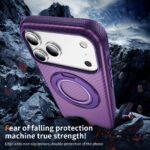 For iPhone 17 Pro Max Carbon Fiber Gear Holder C Type MagSafe Phone Case(Bright Purple + Purple) - Image 6