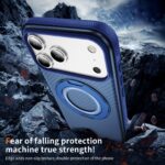 For iPhone 17 Pro Max Carbon Fiber Gear Holder C Type MagSafe Phone Case(Transparent Blue + Royal Blue) - Image 6