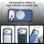 For iPhone 17 Pro Max Carbon Fiber Gear Holder C Type MagSafe Phone Case(Transparent Blue + Royal Blue) - Image 7