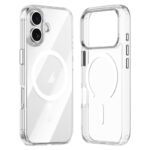 For iPhone 17 ZGA Magsafe Metal Buttons Clear PC Hybrid TPU Phone Case(Transparent)