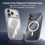For iPhone 17 Pro ZGA Magsafe Metal Buttons Clear PC Hybrid TPU Phone Case(Transparent) - Image 2