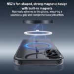 For iPhone 17 Pro ZGA Magsafe Metal Buttons Clear PC Hybrid TPU Phone Case(Transparent) - Image 3