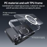 For iPhone 17 Pro ZGA Magsafe Metal Buttons Clear PC Hybrid TPU Phone Case(Transparent) - Image 6