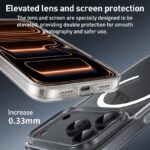 For iPhone 17 Pro ZGA Magsafe Metal Buttons Clear PC Hybrid TPU Phone Case(Transparent) - Image 7