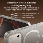 For iPhone 17 Pro Max ZGA Magsafe Metal AI Buttons Clear PC Hybrid TPU Phone Case(Transparent) - Image 8