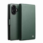 For iPhone 17 QIALINO Classics 3rd Genuine Leather Phone Case(Cyan)