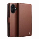 For iPhone 17 QIALINO Classics 3rd Genuine Leather Phone Case(Brown)