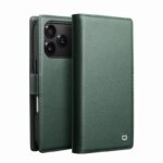 For iPhone 17 Pro QIALINO Classics 3rd Genuine Leather Phone Case(Cyan)