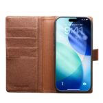For iPhone 17 Pro QIALINO Classics 3rd Genuine Leather Phone Case(Brown) - Image 4