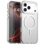 For iPhone 17 Pro Max Candy Fine Circle Magsafe PC Hybrid TPU Phone Case(White)