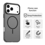 For iPhone 17 Pro Max Candy Fine Circle Magsafe PC Hybrid TPU Phone Case(Black) - Image 6