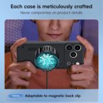 For iPhone 17 Pro Max All-inclusive Lens Frameless Graphene Cooling Phone Case(Navy Blue) - Image 3