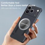 For iPhone 17 Pro Max All-inclusive Lens Frameless Graphene Cooling Phone Case(Navy Blue) - Image 7