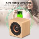 Q1 Wooden Mini Portable Mega Bass Wireless Bluetooth Speaker - Image 10