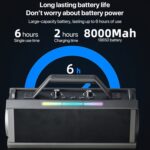 L202 Portable Outdoor Wireless Bluetooth Speaker Home Karaoke Speaker, Style: Single Mic - Image 5