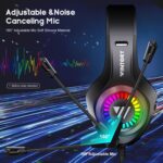 USB + 3.5mm 4 Pin Adjustable RGB Light Gaming Headset - Image 4