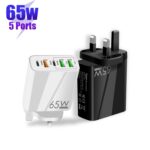 65W Dual PD + 3 x USB Charger with USB to 8 Pin Cable, UK - Image 2