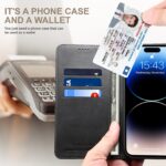 For iPhone 16 Pro Suteni Calf Texture Horizontal Flip Leather Phone Case(Black) - Image 4