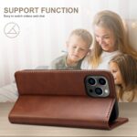 For iPhone 16 Pro Suteni Calf Texture Horizontal Flip Leather Phone Case(Brown) - Image 5