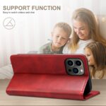 For iPhone 16 Pro Suteni Calf Texture Horizontal Flip Leather Phone Case(Red) - Image 5
