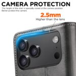 For iPhone 17 Pro Suteni Calf Texture Horizontal Flip Leather Phone Case(Black) - Image 4