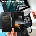 For iPhone 17 Pro Suteni Calf Texture Horizontal Flip Leather Phone Case(Black) - Image 6