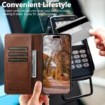 For iPhone 17 Pro Suteni Calf Texture Horizontal Flip Leather Phone Case(Brown) - Image 6