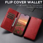 For iPhone 17 Pro Suteni Calf Texture Horizontal Flip Leather Phone Case(Red) - Image 2