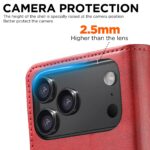 For iPhone 17 Pro Suteni Calf Texture Horizontal Flip Leather Phone Case(Red) - Image 4